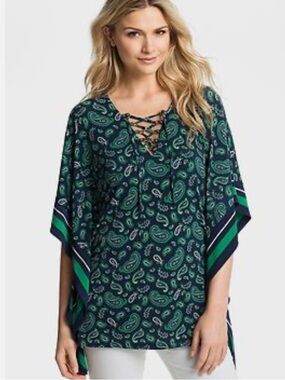 Michael Kors Green Paisley Caftan